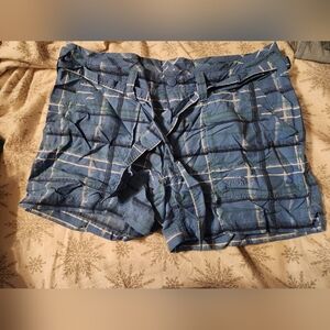 The North Face blue cargo shorts
